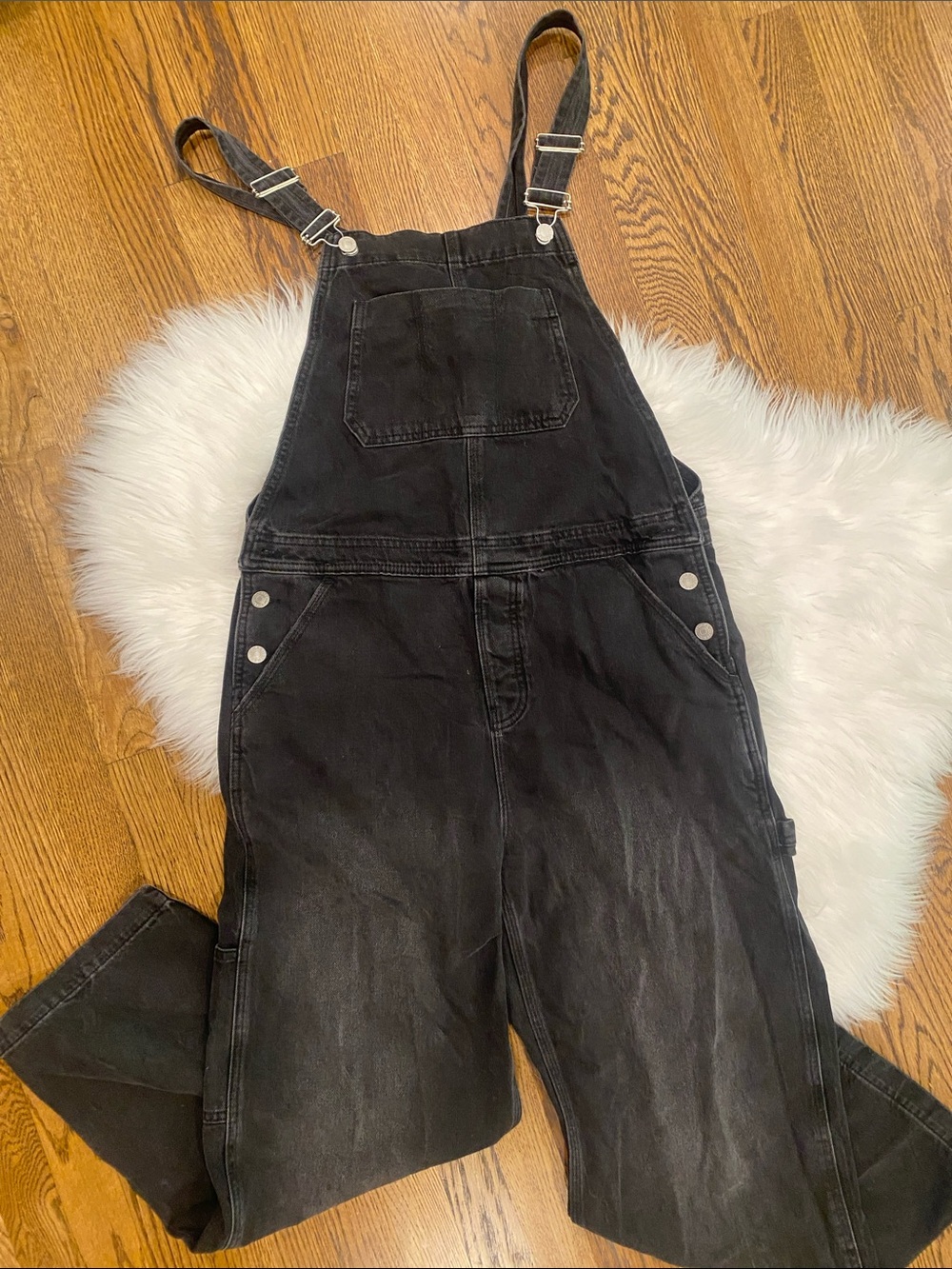 Topman Black Straight leg 30x30 Denim Overalls NWOT!